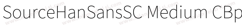 SourceHanSansSC Medium CBpc EUC H字体转换